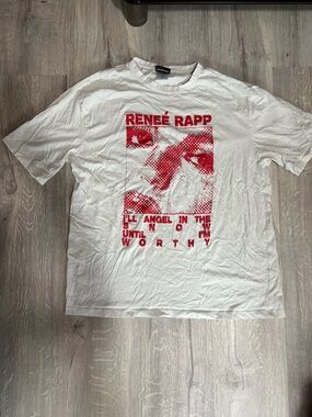 3 for $15 Reneé Rapp White Tee with Red Graphic size large